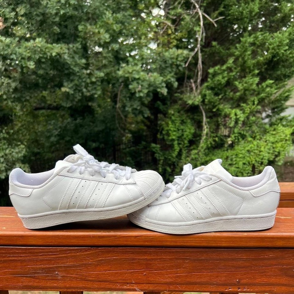 Adidas Youth 4.5 Womens 5.5 Superstar II White Cloud Play Casual School Sneaker